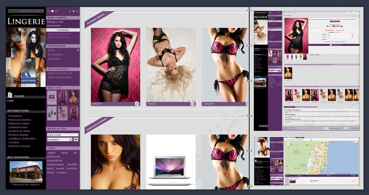 Thème Prestashop Lingerie